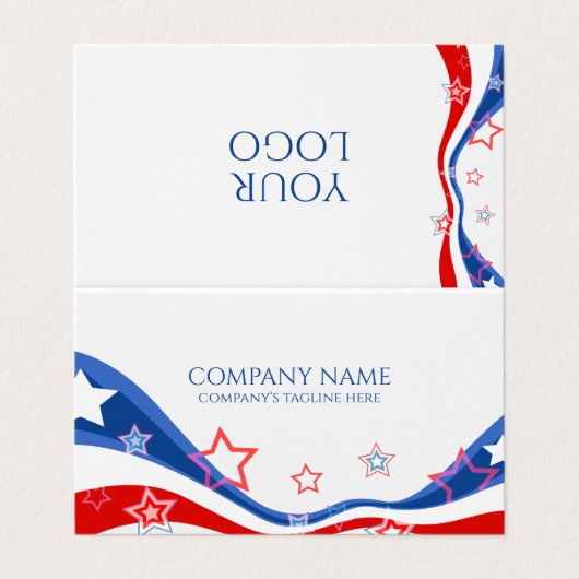 アメリカモダン国旗のデザイン 名刺 (外部フラット)