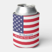 アメリカモダン国旗のバーベキューパーティー 缶クーラー (缶正面)