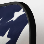 アメリカモダン国旗の名パーソナライズされた前（愛国的） ピックルボールラケット (左詳細)