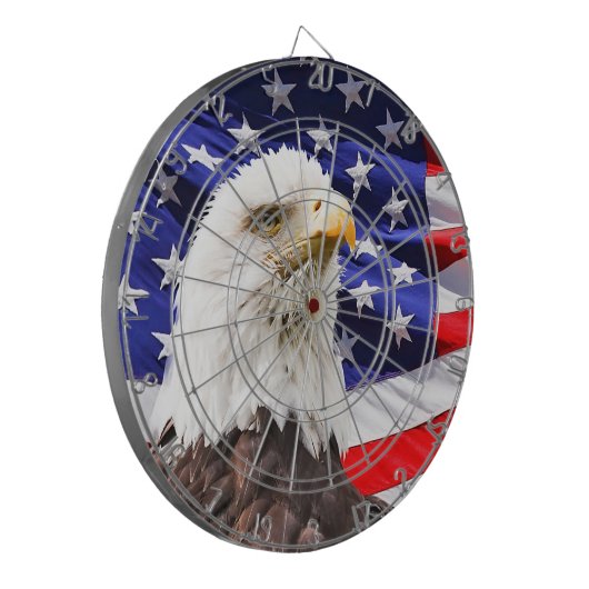 アメリカモダン国旗の家族パーティー ダーツボード (正面左)