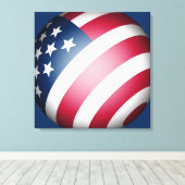 アメリカモダン国旗の芸術 キャンバスプリント (インサイチュ (ウッドフロア))