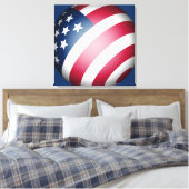 アメリカモダン国旗の芸術 キャンバスプリント (インサイチュ (寝室))