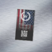 アメリカモダン国旗USバーバーバーショップモノグラム理容師 マグネット名刺 (インサイチュ)