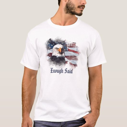 *~*アメリカモダン愛国的イーグル米国国旗 Tシャツ (正面)