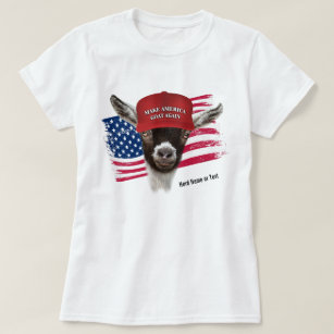 アメリカヤギを再び可愛いパイグミーヤギTシャツ Tシャツ