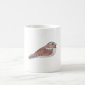 アメリカヨタケの鳥の種の鳥アート コーヒーマグカップ (中央)