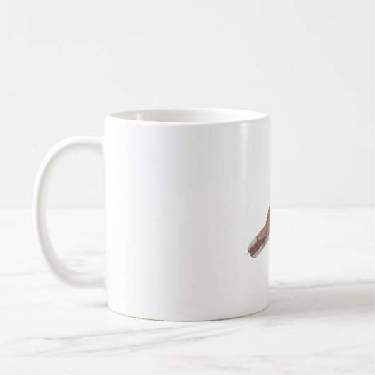 アメリカヨタケの鳥の種の鳥アート コーヒーマグカップ (左)
