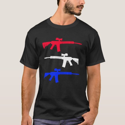 アメリカライフル保守型銃第2改正L Tシャツ (正面)