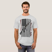 アメリカライフル米国旗Iは光に従わない Tシャツ (正面フル)