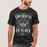 アメリカラグビー – スクロール Tシャツ<br><div class="desc">クラシックAmericanaラグビーのツイスト付き。アメリカンラグビーエレガントビー – バイオレンス – Est.1823年 – フーリガンによる紳士遊の遊び</div>