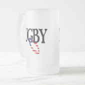 アメリカラグビー- フロストグラスビールジョッキ (正面左)