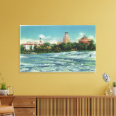 アメリカラピッドのヤギ島ビュー キャンバスプリント (インサイチュ (リビング))