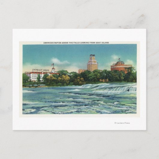 アメリカラピッドのヤギ島ビュー ポストカード (正面)