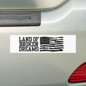 アメリカランドオブブレイクドリームスアンチトランプ政治 バンパーステッカー (車上)