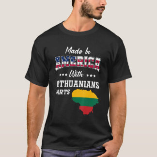 アメリカリトアニアパーツリトアニアの地図Usa国旗Ro Tシャツ