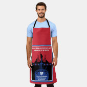 アメリカリブのカ伝統月 エプロン (着用した状態)