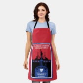 アメリカリブのカ伝統月 エプロン (着用した状態)