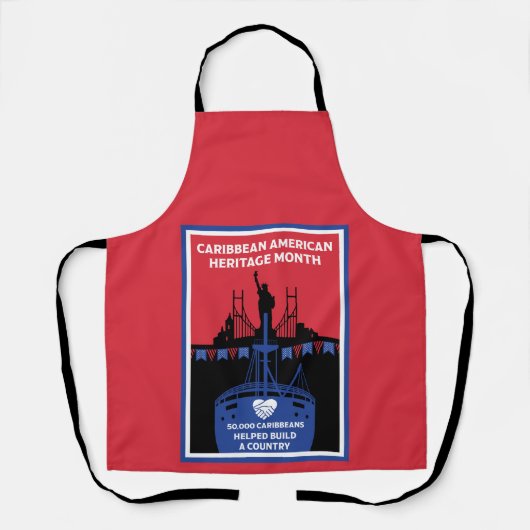 アメリカリブのカ伝統月 エプロン (正面)