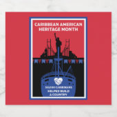 アメリカリブのカ伝統月 ビールラベル (シングルラベル)