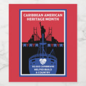 アメリカリブのカ伝統月 ワインラベル (シングルラベル)