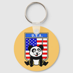 アメリカリングや輪パンダ キーホルダー