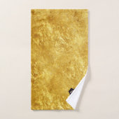 アメリカルート66オートバイ金ゴールドテクスチャ バスタオルセット (ハンドタオル)