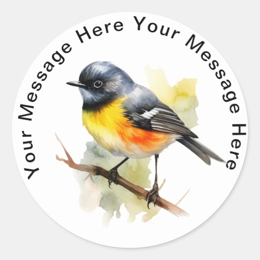 アメリカレッドスタート ラウンドシール (正面)