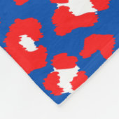 アメリカレッドホワイトとブルー フリースブランケット (角)