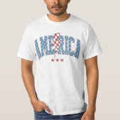 アメリカレトロライトニングボルトシャツUSA愛国的 Tシャツ (正面)