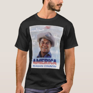 アメリカレーガンカントリー – ヴィンテージ1980sキャンペーンポー tシャツ