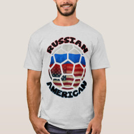 アメリカロシアのサッカーボールティー Tシャツ