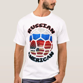 アメリカロシアのサッカーボールティー Tシャツ