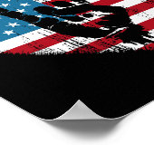 アメリカロックサイン 7月4日 アメリカ国旗 USA メンズ ポスター (角)