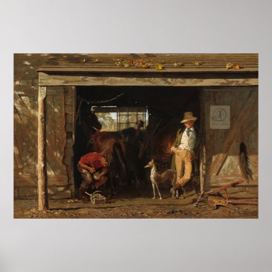 アメリカワイルドウェスト鍛冶屋とカウボーイ ポスター (正面)