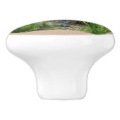 アメリカワシミミズクおよび花 セラミックノブ (側面)