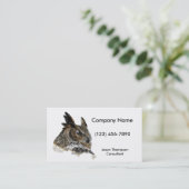 アメリカワシミミズクのスケッチ 名刺 (スタンド正面)