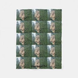 アメリカワシミミズクのフリースブランケット フリースブランケット