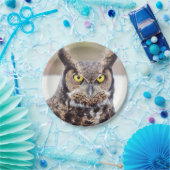 アメリカワシミミズクのポートレート ペーパープレート (パーティー)