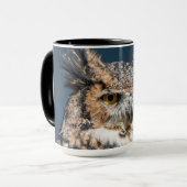 アメリカワシミミズクのポートレート マグカップ (正面左)