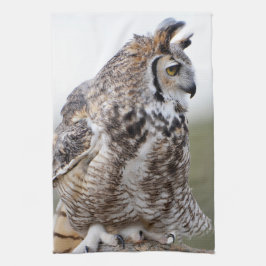 アメリカワシミミズクの写真のキッチンタオル キッチンタオル