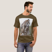 アメリカワシミミズクの写真Tシャツ Tシャツ (正面フル)