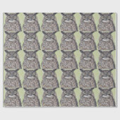 アメリカワシミミズクの絵 ラッピングペーパー (フラット)