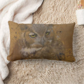 アメリカワシミミズクは古い木で衰退しました ランバークッション (ブランケット)