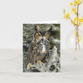 アメリカワシミミズク カード (黄色い花)