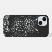 アメリカワシミミズク — BurnsInHell作 iPhone 15ケース (裏面横)