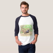 アメリカワシミミズク- Hagerman NWR - Raglanのティー Tシャツ (正面フル)