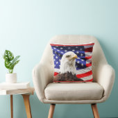 アメリカワシ国旗の愛国枕 クッション (椅子)
