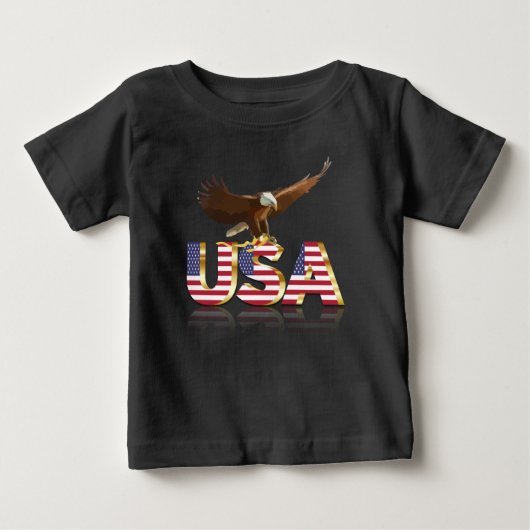 アメリカワシ国旗 ベビーTシャツ (正面)