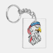 アメリカワシ7月4日 キーホルダー (正面左)