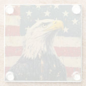アメリカワシ ガラスコースター (裏面)